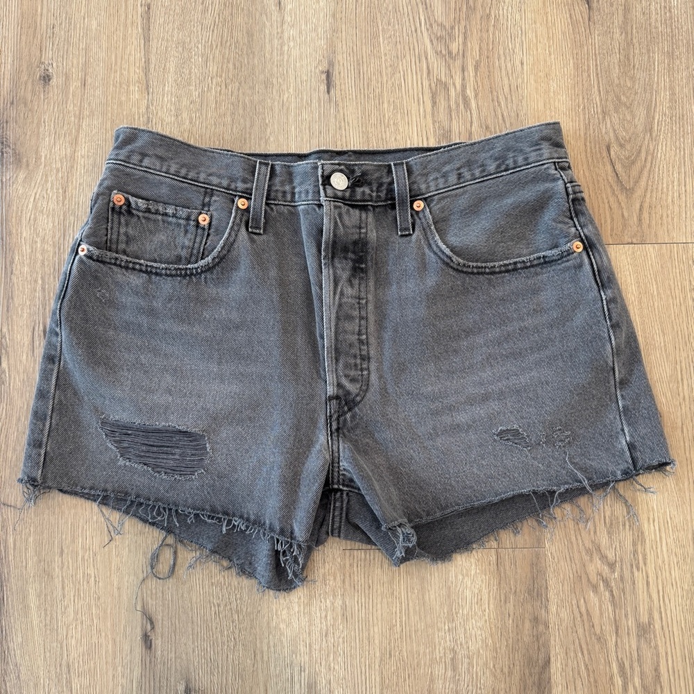 Levi's Gray Jean Shorts